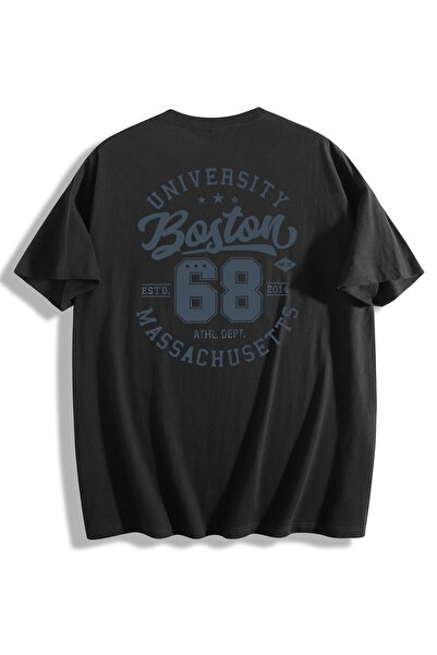 Generic Brand Boston University 68 Sporty Typography,men's casual,back to sch...
