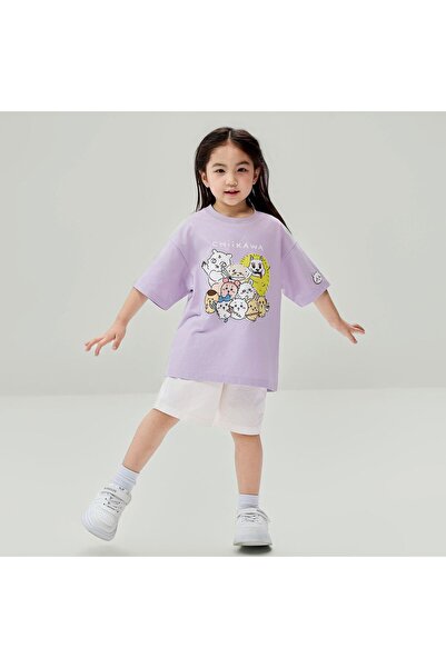 Giordano Kids' Chiikawa Orchid Petal Soft Relaxed Graphic Tee
