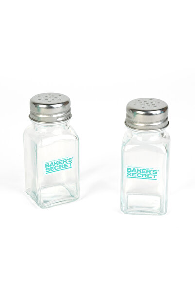 Baker's Secret Set de solnițe și pipernițe, 2 piese, din sticlă, 9,2 cm, cu c...