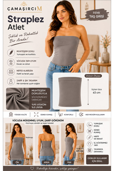 ÇamaŞırcıM Shocking Price Excellent Quality Strapless Tank Top