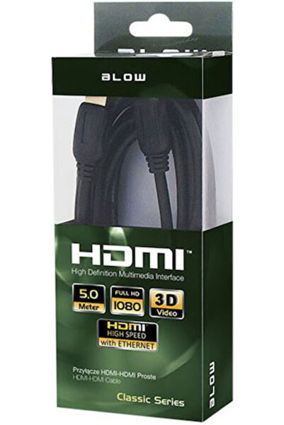 Blow Καλώδιο HDMI αρσενικό σε αρσενικό 5μ Μαύρο Κωδικός: DM-602