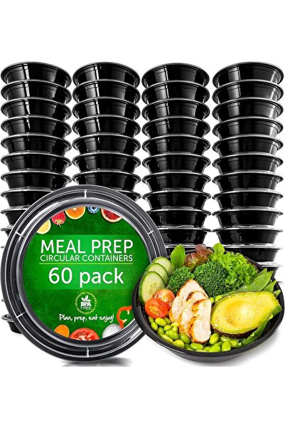 Prep Naturals حاويات تحضير الوجبات [عبوة من 30 قطعة] - حاويات بلاستيكية قابلة...