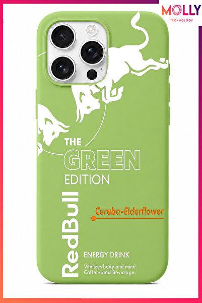 Molly iPhone 16 PRO MAX İçin Fıstık Yeşili Redbull The Green Edition Desenli ...