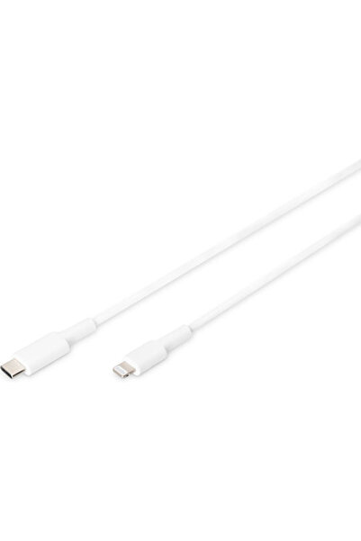Digitus Καλώδιο USB-C σε Lightning Λευκό 1μ (DB-600109-010-W)