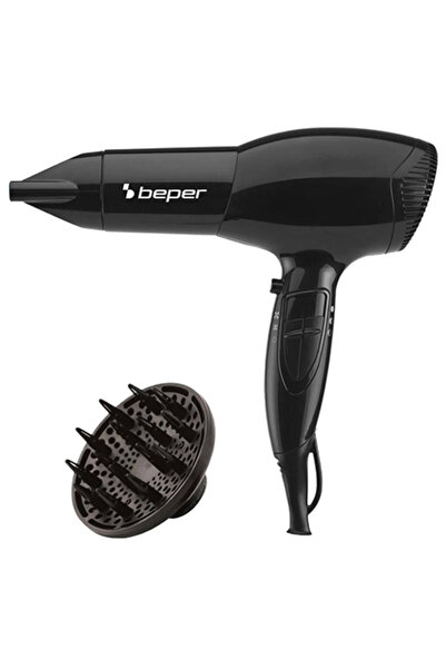 BEPER Turbo Touch 2000W Сешоар с дифузер и функция за студен въздух, черен