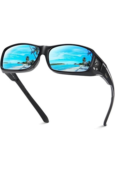 DUCOO DUCO Polarized Wraparound Fitover Glasses Wear Over Sunglasses for Men ...