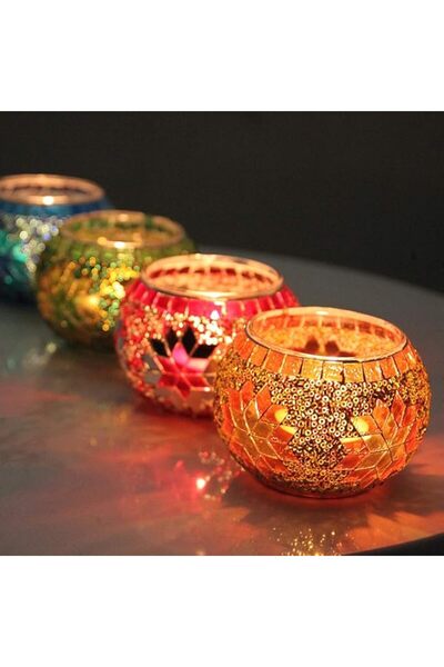 GENERAL SHMILMH Votive Candle Holder Set of 4, Easter Decoration for Home, Ha...