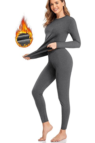 Simiya Thermal Underwear Set for Women Long Johns with Fleece Lined Long Slee...