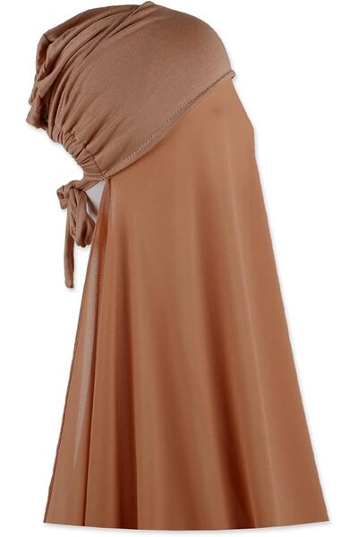 Faticinfa Instant Chiffon Hijab with Tie Back Under Cap Solid Color Soft Chif...