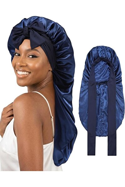 AWAYTR womens Double Layer Long Satin Bonnet Long Satin Bonnet (pack of 1)