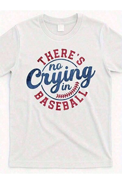 LİNA06 Women's T-ShirtThere-Is-No-Crying-In-Baseball-Funny-Game-Day-Baseball-...