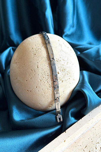 MOONİ ACCESSORİES Prestige Silver Silver Color Modern Steel Men's Bracelet
