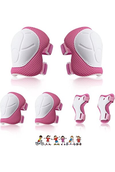 Morvena Picks Set de echipament de protecție pentru copii, Curcubeu Roz, pent...