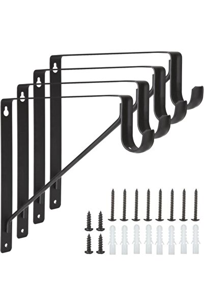 STARSTAR Sturdy and durable four-piece cabinet rod bracket set, suitable for ...