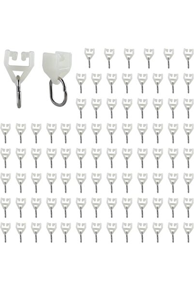 Morvena Picks Set de 80 de roți pentru șine pentru perdele — Accesorii pentru...