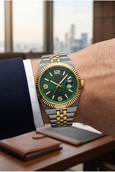 TEKMAKG Men's Wristwatch Steel Band Analog Classic Stylish Wrist Watch with C...
