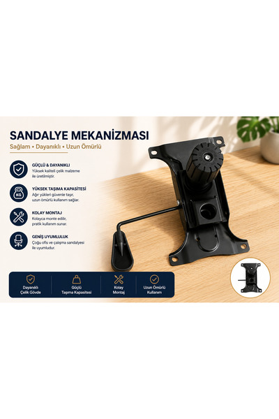 DEVSİT ÇALIŞMA SANDALYESİ MEKANİZMASI TEK KOLLU MEKANİZMA