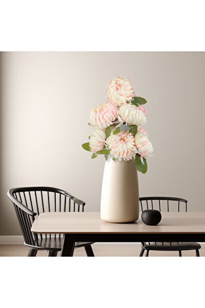 Alista Home Crizantemă artificială roz de 58 cm, floare decorativă realistă p...