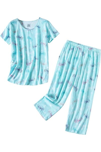 GENERAL PNAEONG Women’s Pajama Set - Sleepwear Tops with Capri Pants Casual a...