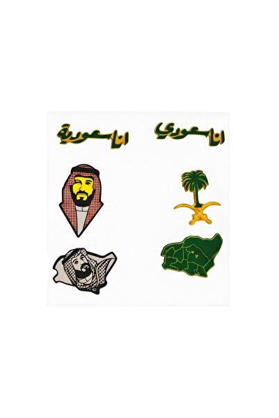 Generic Brand Saudi National Day Stickers Pack 6pcs – أنا سعودية/انا سعودي شع...