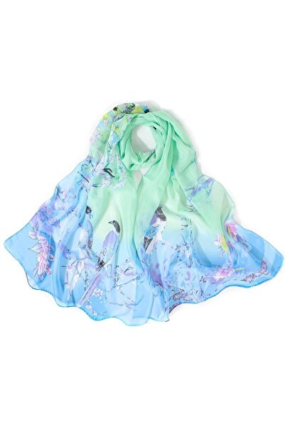 GENERAL Chiffon Ladies Scarves Floral Print Shawl Wrap Gifts for Women UK