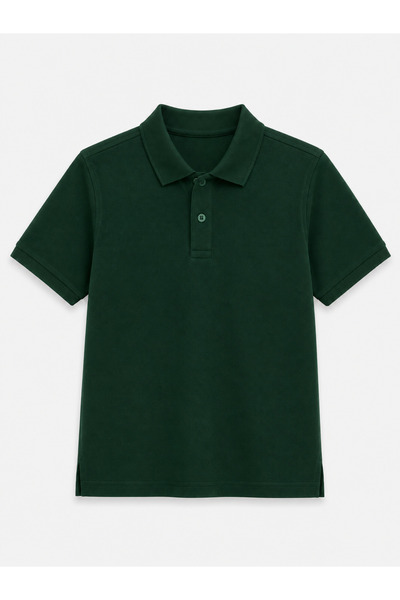 ROZELT Dark Green Short Sleeve Polo Collar Lakos School T-Shirt R.O.Z.O.Ku.Lt...