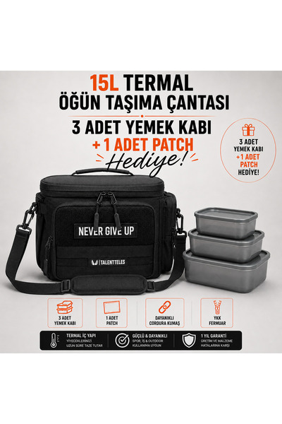 TERMAL 15L BLACK ÖĞÜN TAŞIMA ÇANTASI