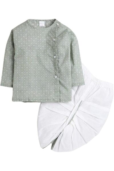 Polka Tots unisex-baby Festive Angrakha-1299_1 Angrakha Full Sleeve (pack of 2)