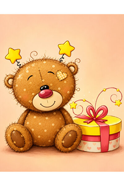LİVA CRAFT Art & Craft Diamond Mosaic Painting, Diamond Puzzle Kit Teddy Bear...