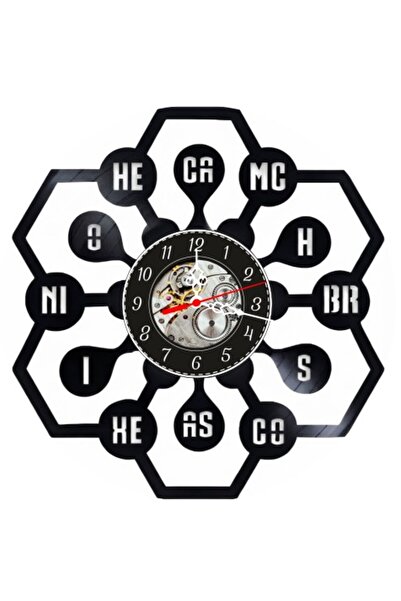 OEM Ceas de perete decorativ din disc de vinil, Model Tabelul Periodic al Chi...