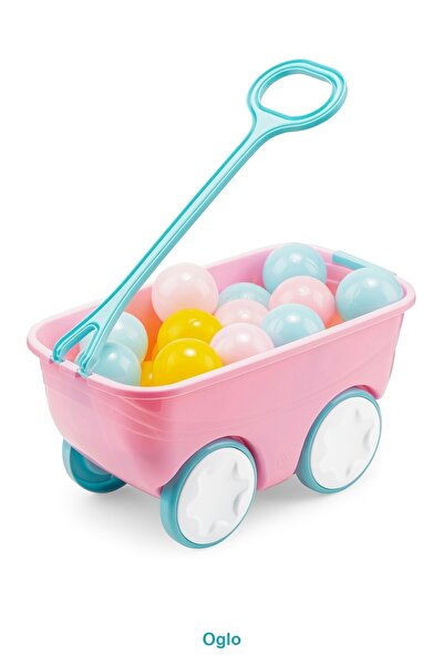 OGLO Gezgin Vagon Oyun Seti 24 Adet 7 cm Renkli Top Pembe