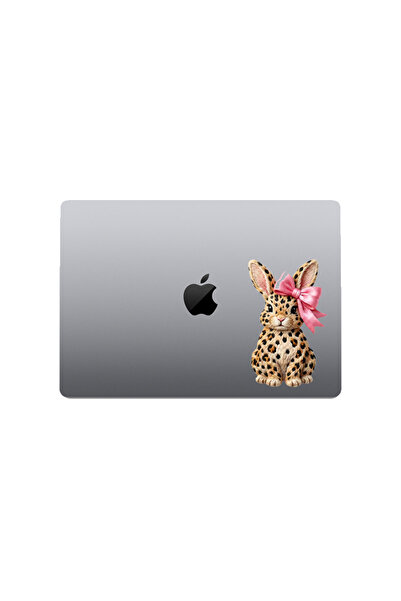 MegaSticker Sevimli leopar tavşan sticker Araba, Motorsiklet, Kask, Laptop, Cam Sticker 13x8 Cm