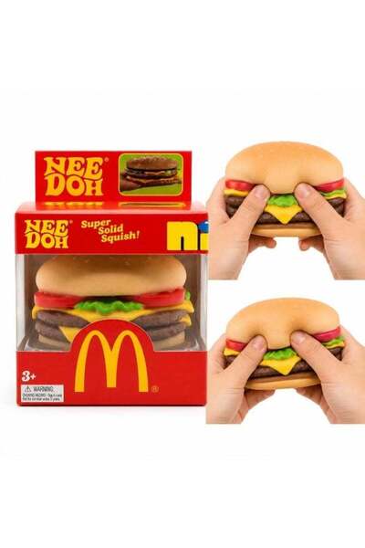 Squishy Generic Nee Doh McDonald's Burger Toy, Super Solid Squish Stress Ball