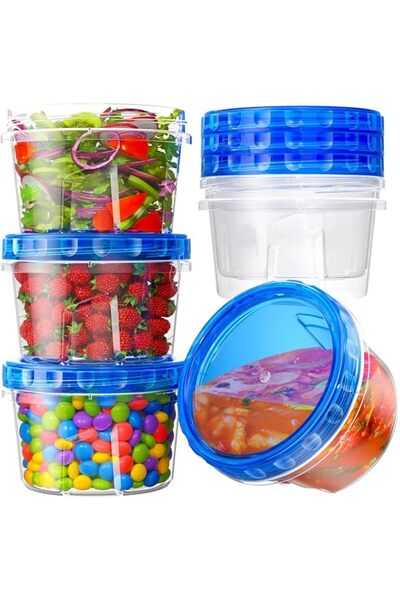 Generic Pcs 17 oz Freezer Storage Containers with Twist Top Lids, BPA Free, R...