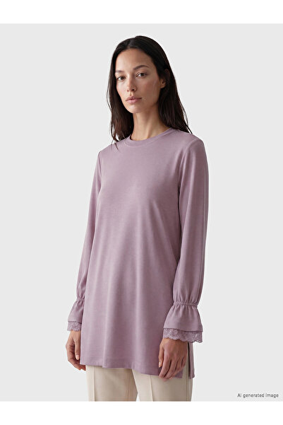 LC Waikiki Lcw Everyday Lilac Soft Touch Women's Sweatshirt Tunic