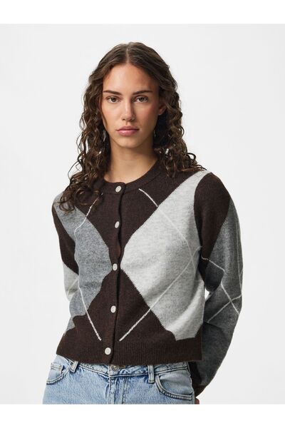 PIECES Cardigan tricotat PCSALLY CHECK
