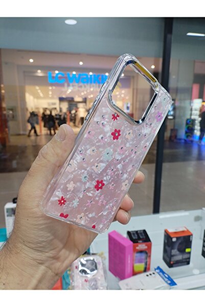 lucek cases Xiaomi Note 13 Pro 5G Uyumlu Daisy Shine Taşlı Çiçek Desenli Parl...
