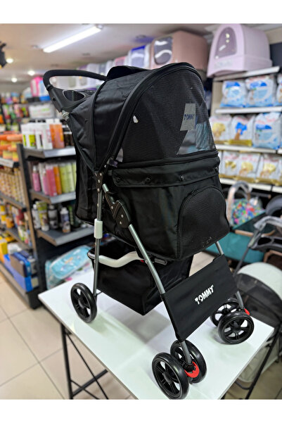 Tommy Evcil Hayvan Arabası Siyah 81*45.5*101cm Max 15kg