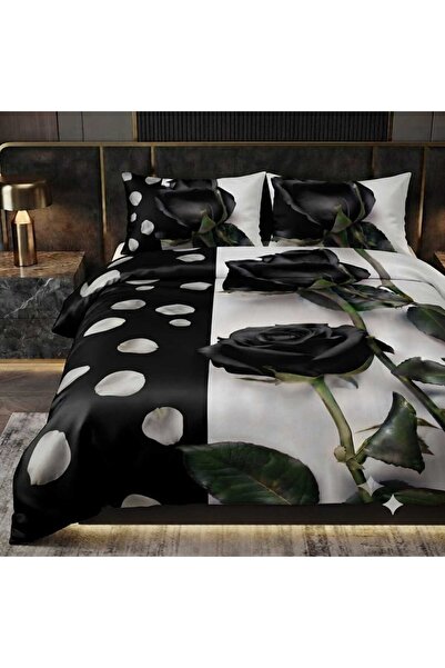 Elmas Dizayn Special Design Brand Double Duvet Cover Set Organic Satin & Cott...