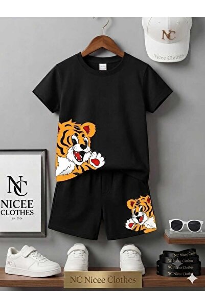 Leto Lykia Summer Children's T-Shirt Shorts Unisex (New Lion Printed on the S...
