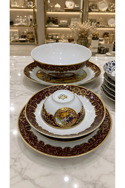 Genel Markalar ESTERHOMEDECOR 6 Kişilik 28 Parça porselen yemek takımı