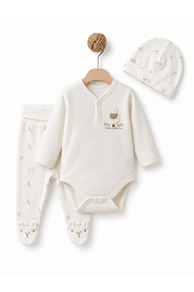 BabyCosy Organic Wear 100% Organic Cotton, 3-Piece Newborn Baby Set, Unisex L...