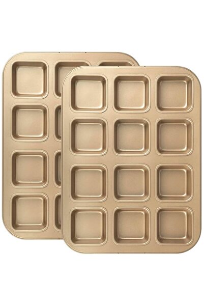 Generic Tazweeq 2 Pack Pan, 12-Cavity Loaf Pan, Mini Muffin Pan, Non-stick Ba...