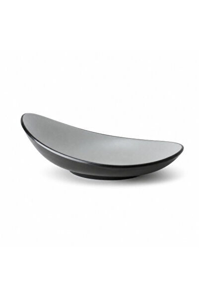 genric Black and Gunmetal Melamine Plate 23 cm