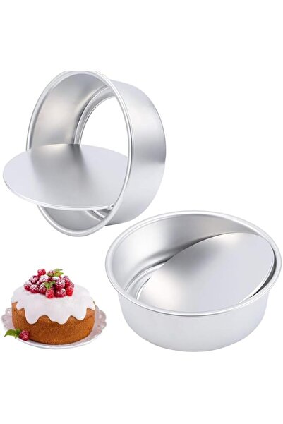 Generic 2 Pack Cake Tin 6 inch and 8 inch Non-Stick Aluminum Bakeware Moulds ...
