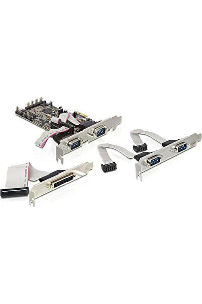 DELOCK Κάρτα PCIe με 5 παράλληλες θύρες DB25 / σειριακές θύρες RS232 DB9 Κωδι...