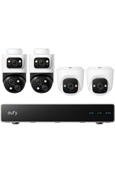 eufy Σύστημα Κάμερας Παρακολούθησης με 4 Ασύρματες Κάμερες IP 8MP με Καταγραφ...
