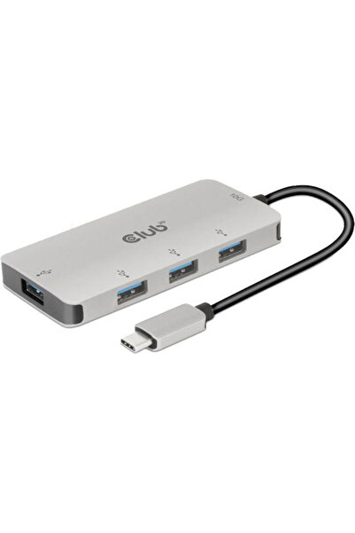 Other Club3D USB Hub 4 Θύρες USB 3.0 με σύνδεση USB-C Ασημί Κωδικός: CSV-1547