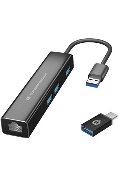 CONCEPTRONIC Διανομέας USB 3 Θυρών USB 3.0 με σύνδεση σε υπολογιστή USB-A / U...