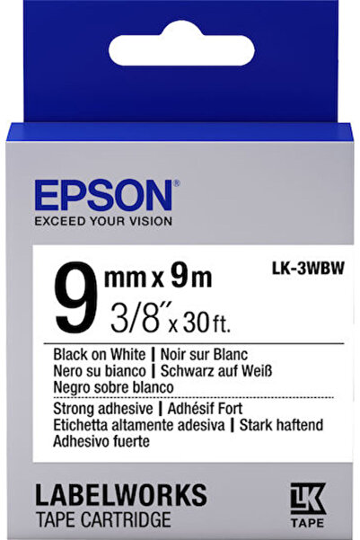 EPSON LK-3WBW Γνήσια Μελανοταινία (C53S653007)